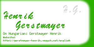 henrik gerstmayer business card